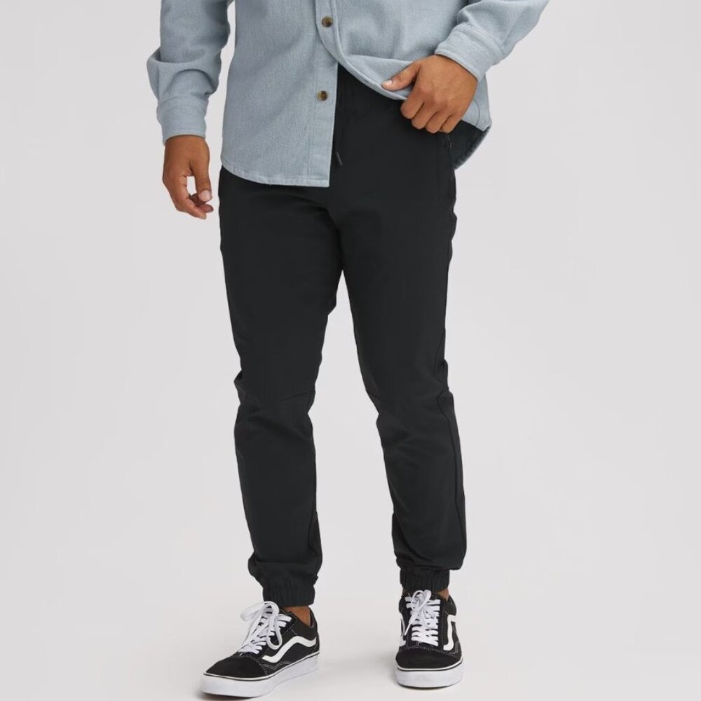 WHITESPACE Travel Tech Stretch Jogger Pant, Black, Size Men's Medium Sweatpants